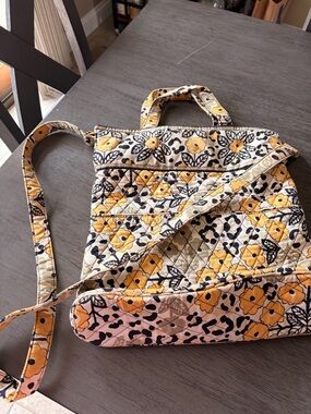 Vera Bradley Three-O-Tote Retired “Go Wild” Pattern Quilted Crossbody Bag